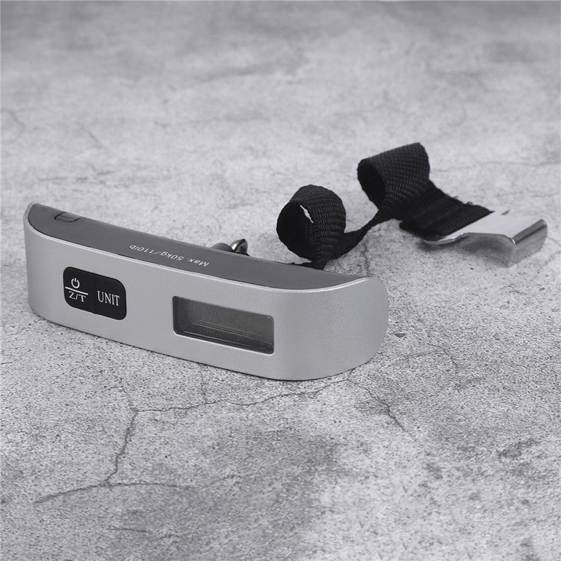 Balança portátil display digital lcd 110lb/50kg bagagem eletrônica suspensa m