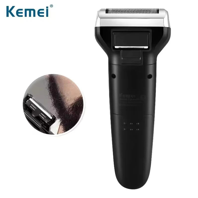 Kemei Multi funcional Impermeável 3-em-1 Beleza Set Faca Cabeça USB Barba Barbea
