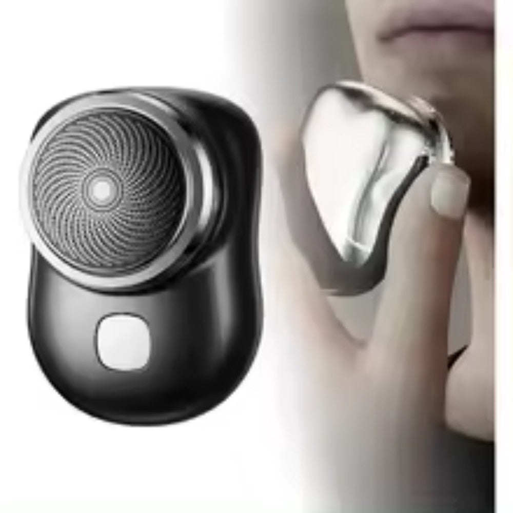 Mini Barbeador Elétrico Portátil Lavável Recarregável Usb Aparador de Barba Bols