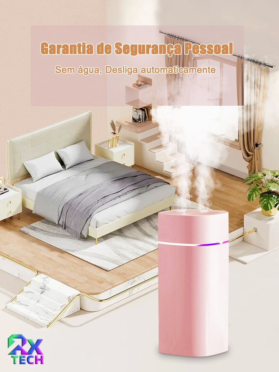 Umidificador De Ar Difusor Aromatizador Com Capacidade 600ml E Luzes Coloridas L