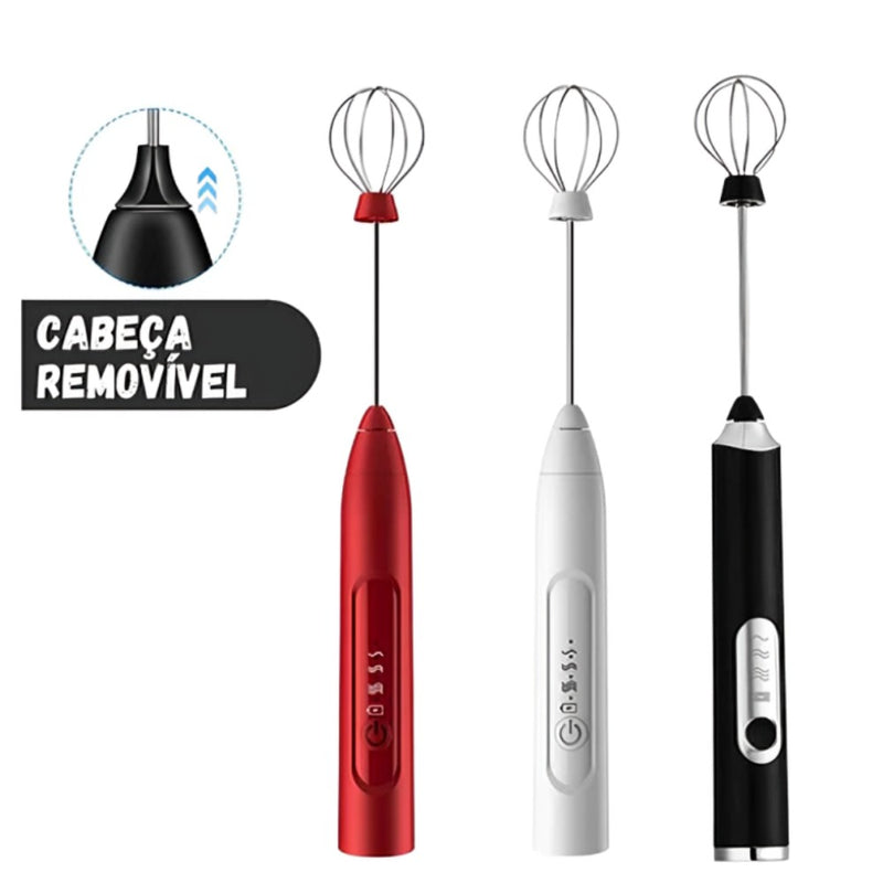 Batedor Misturador Misturador Elétrico para Bebidas Leite Café Clara de Ovo 2