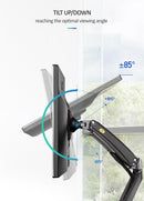 Novo braço de mola a gás f100a, suporte para monitor de tela de 22-35 polegada