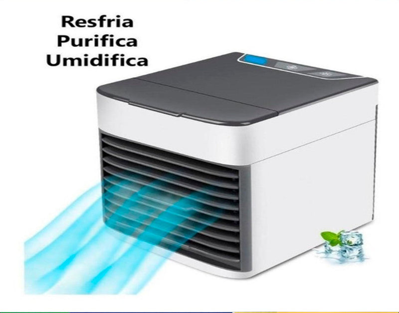Mini Ar Condicionado Portátil Climatizador Ar Individual Led Cor Branco 110V/22
