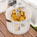 Cesto Organizador com Alça de Couro Fruteira ou Roupas