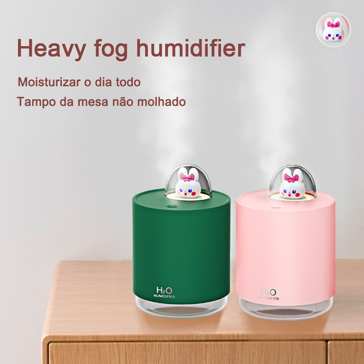 Mini Umidificador De Ar Ultrassônico Difusor Escrito?rio ?Aromatizador Usb Coel