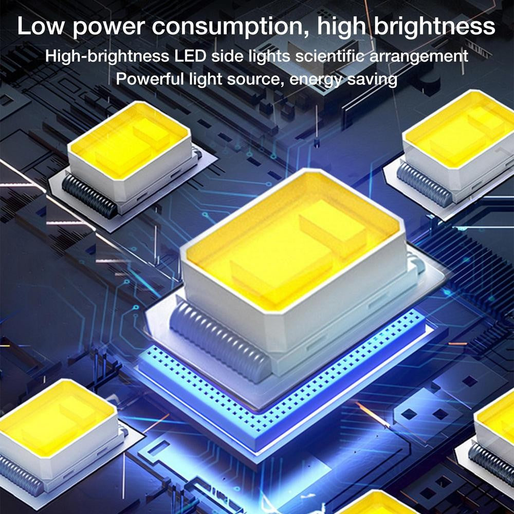 Lanterna solar cob, carregamento solar, recarregável, portátil, luz lateral, i