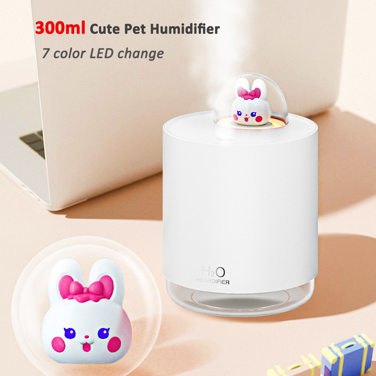 Mini Umidificador De Ar Ultrassônico Difusor Escrito?rio ?Aromatizador Usb Coel