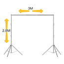 Tripé grande de aço inoxidável, 2,8m, suporte de luz dobrável, perna mágica