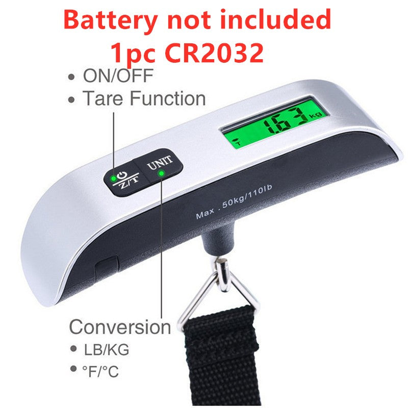 Balança portátil display digital lcd 110lb/50kg bagagem eletrônica suspensa m
