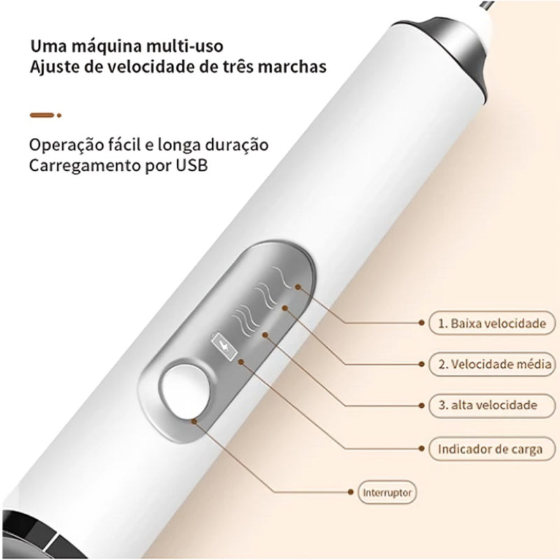 Batedor Misturador Misturador Elétrico para Bebidas Leite Café Clara de Ovo 2