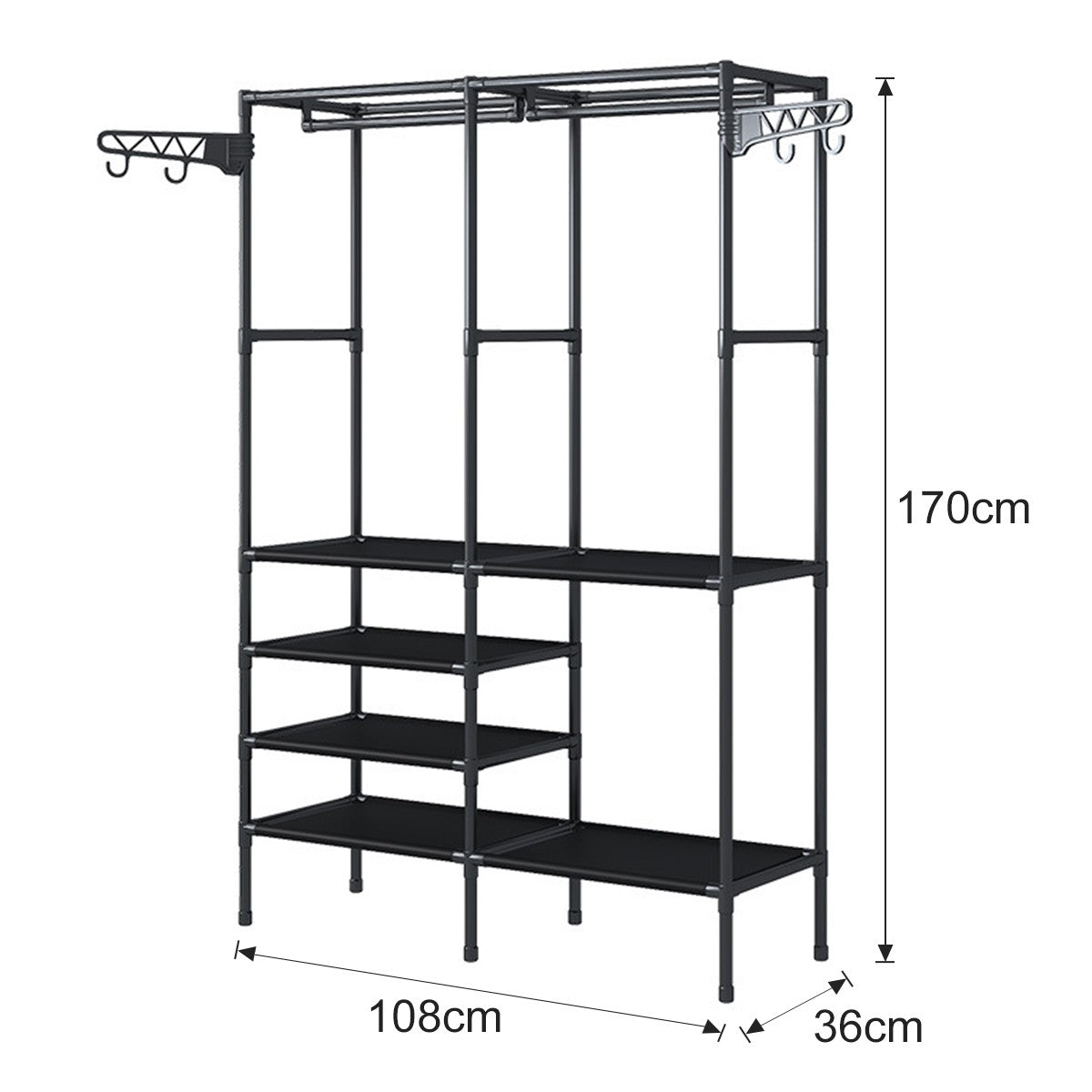 Rack Sapateira Arara Guarda Roupa Portatil Arara Multifuncional Sapato Oraganiza