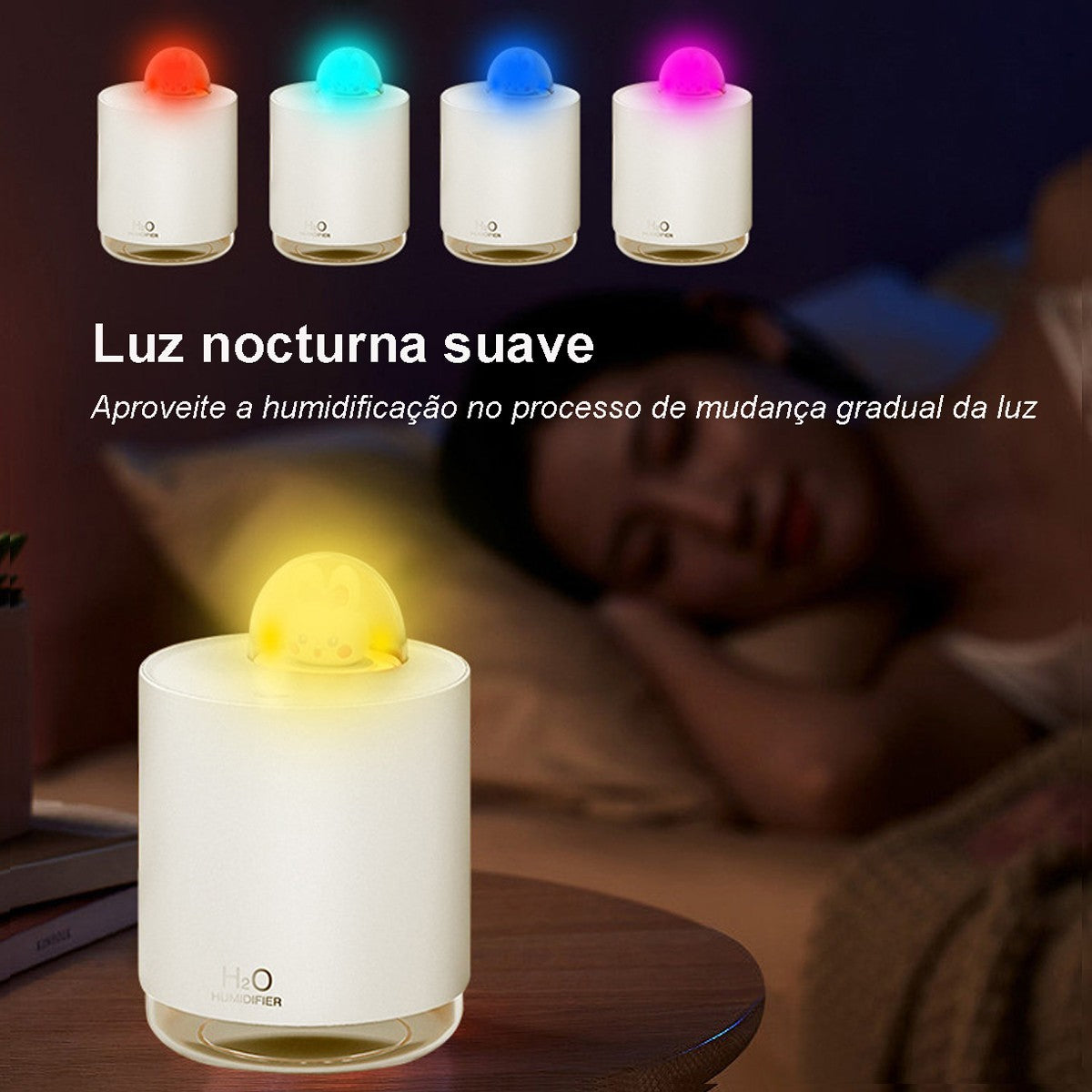 Mini Umidificador De Ar Ultrassônico Difusor Escrito?rio ?Aromatizador Usb Coel