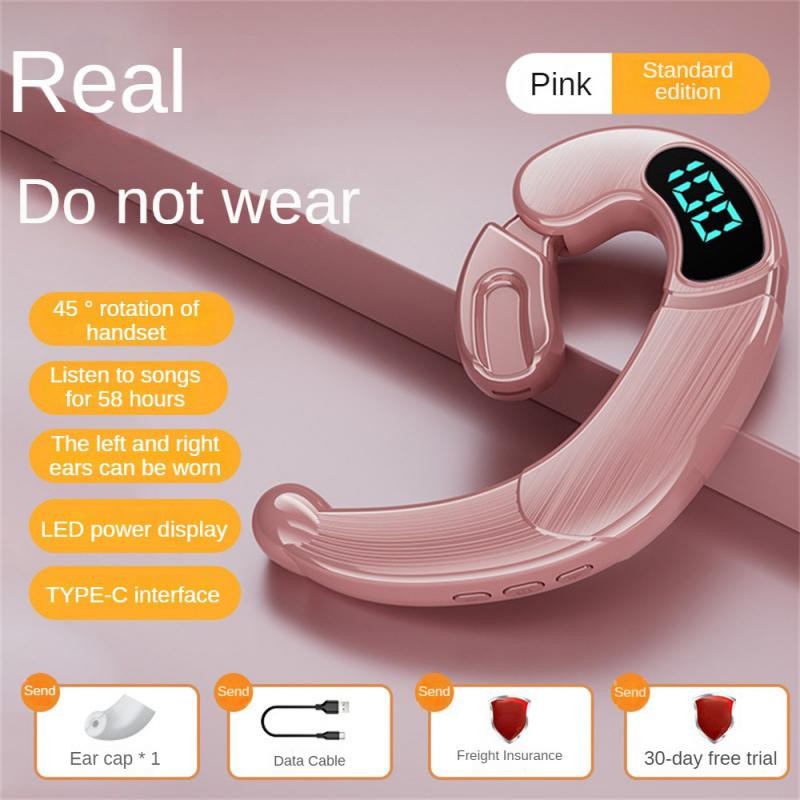 Fone de ouvido sem fio V20 Bone Conduction, fones de ouvido compatíveis com Blu