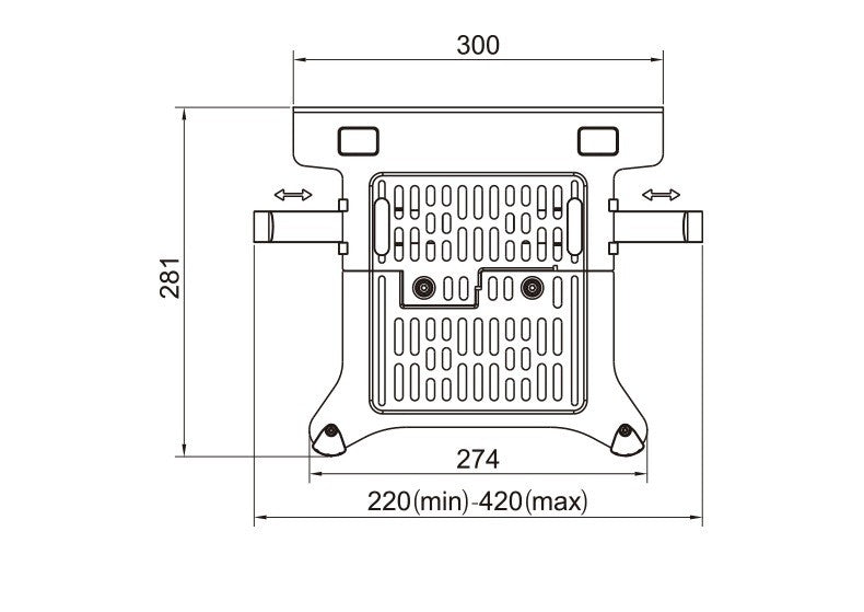 Suporte de mesa para monitor de TV LCD NB H180 FP-2, Mola a Gás, Full Motion, B
