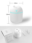 Umidificador de Ar Inteligente Pequeno, Máquina Aromaterapia, 250ml, Mini, Gran