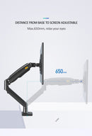 Novo braço de mola a gás f100a, suporte para monitor de tela de 22-35 polegada