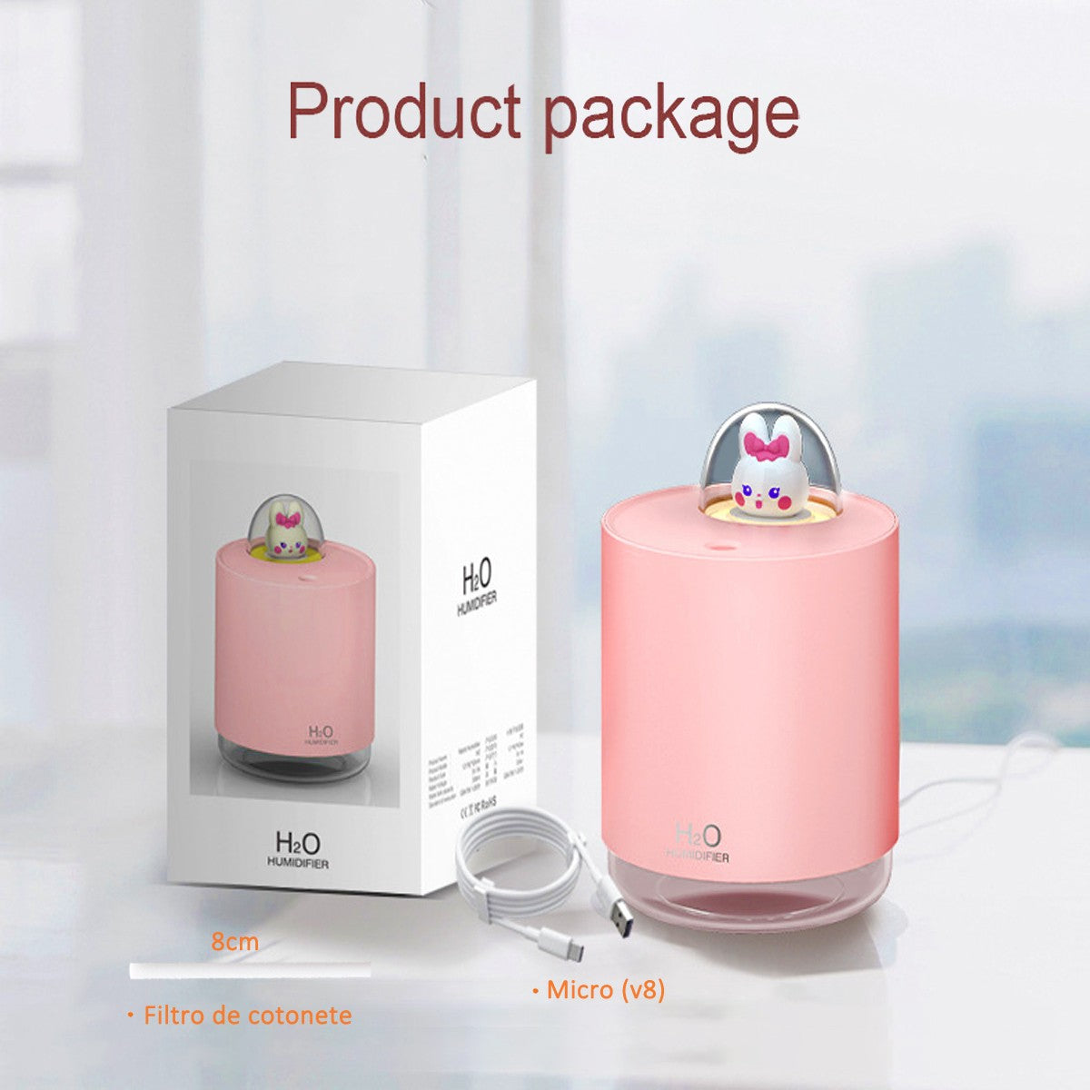 Mini Umidificador De Ar Ultrassônico Difusor Escrito?rio ?Aromatizador Usb Coel