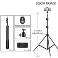 200CM Mobile Phone Live Suporte Foto Tripé Multi-Funcional Gravação de Vídeo