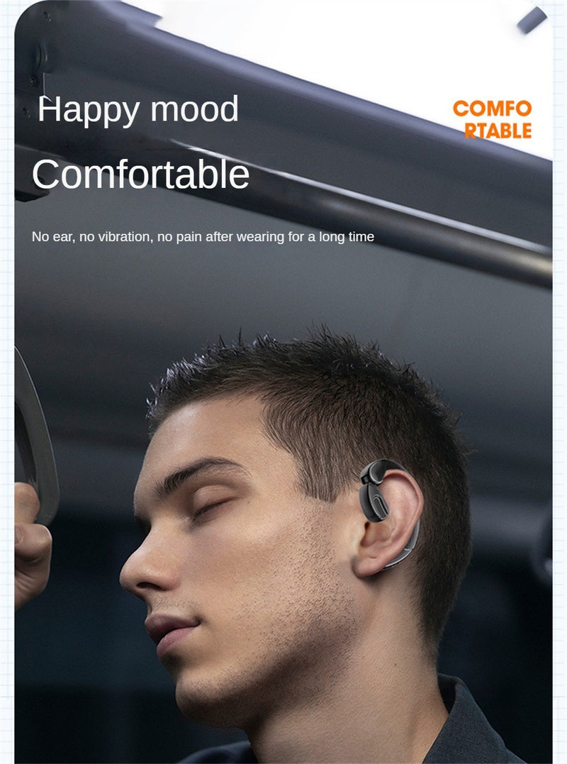 Fone de ouvido sem fio V20 Bone Conduction, fones de ouvido compatíveis com Blu