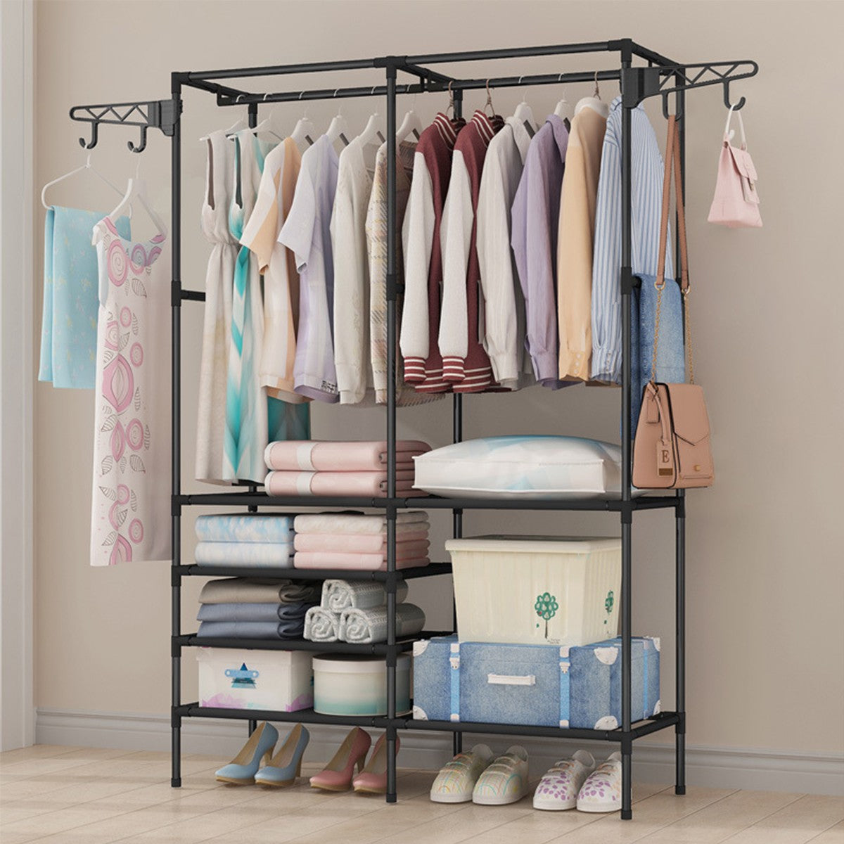 Rack Sapateira Arara Guarda Roupa Portatil Arara Multifuncional Sapato Oraganiza