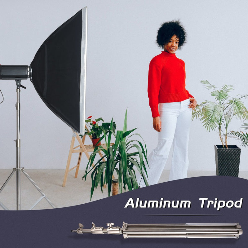 Tripé grande de aço inoxidável, 2,8m, suporte de luz dobrável, perna mágica