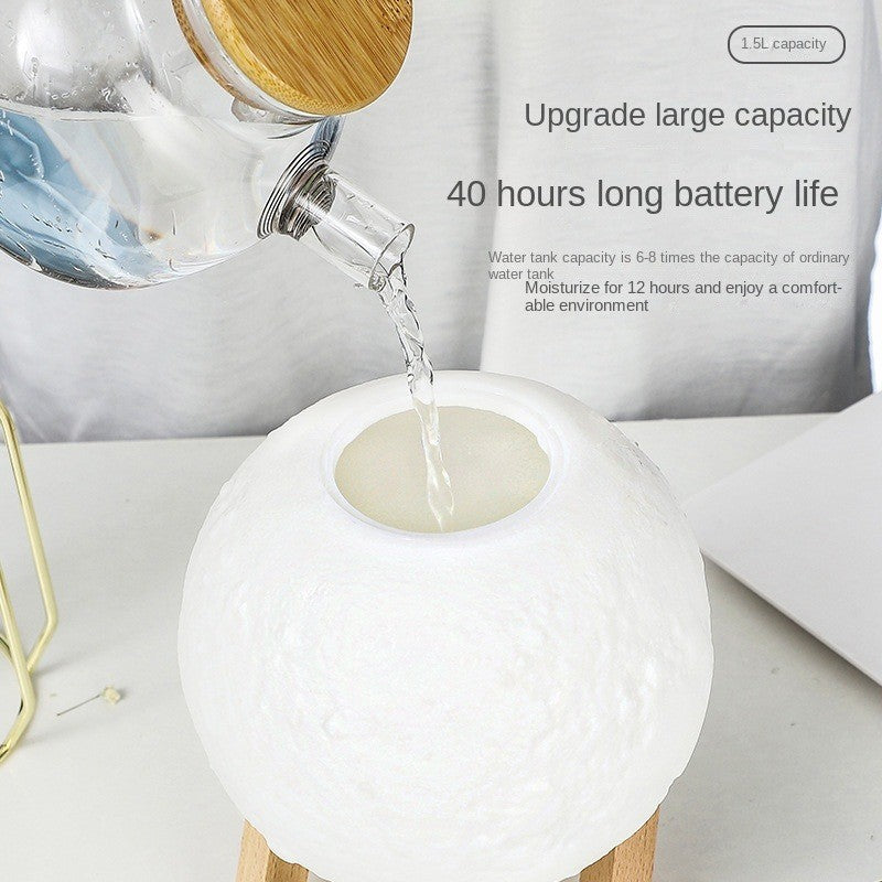 880ML 1350ML 2400ML omaterapia umidificador lua 3D luz LED umidificador de ar hi
