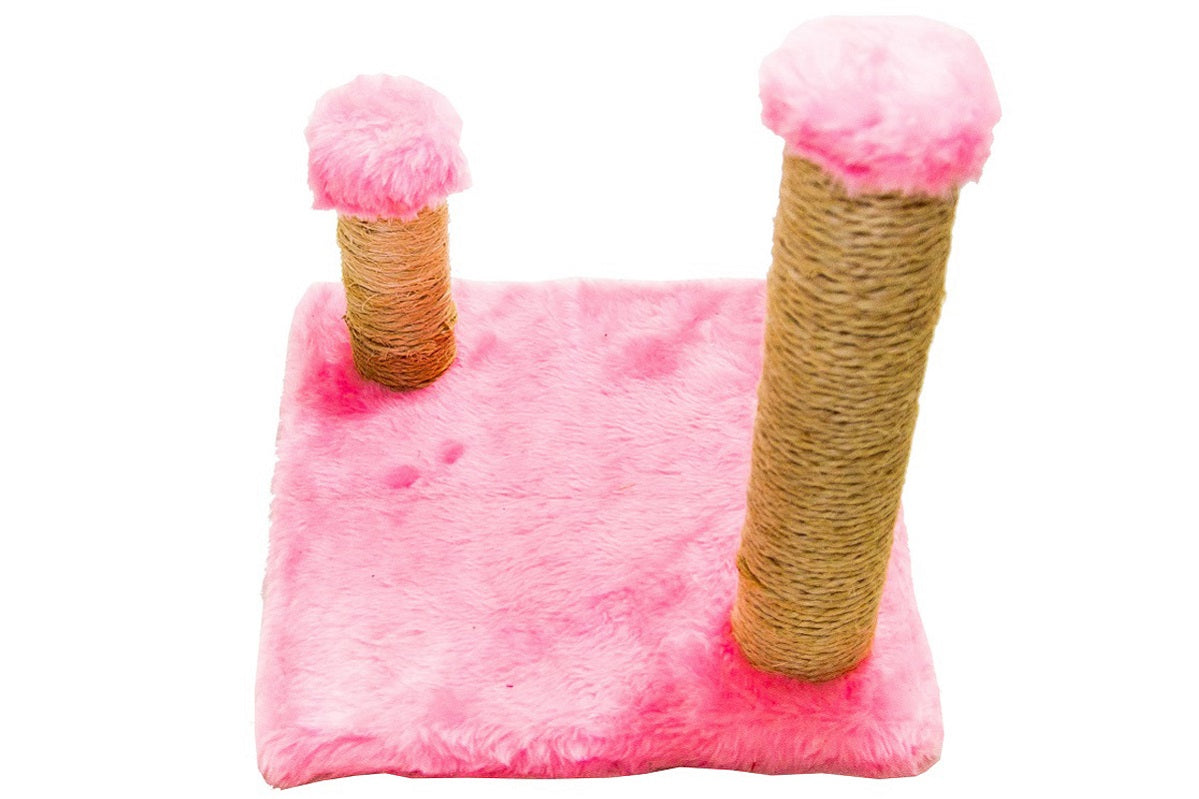 Luppet Brinquedo Arranhador Quadrado Com Postes Para Gatos Rosa