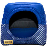 Cama Iglu e Toca Para Cachorro Luppet Luxo Azul Poa b2w Tamanho:M