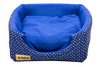 Cama Iglu e Toca Para Cachorro Luppet Luxo Azul Poa b2w Tamanho:M