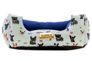 Cama para Cachorro Quadrada Impermeavel Luppet Azul Cachorrinho Tamanho:M