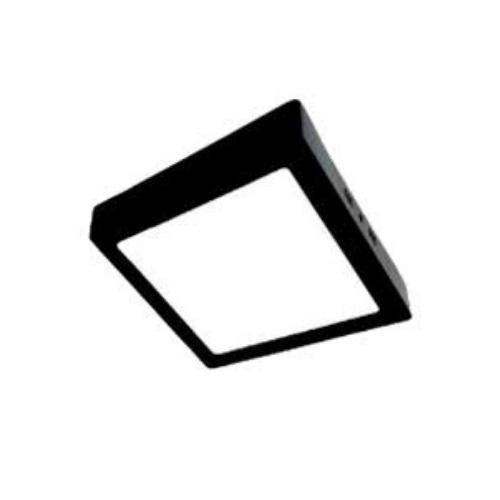 PLAFON DE SOBREPOR HOME LED QUADRADO PRETO 24W 6,5K