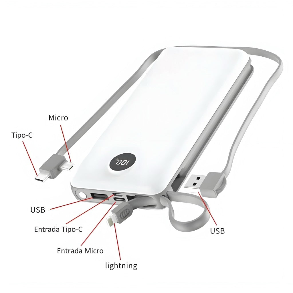 Carregador Portátil 4 Saídas 10000mAh 3.1A A'Gold BTE-09A